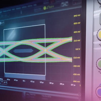 Picture of scope showing signal integrity