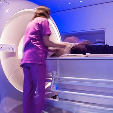 Medical and healthcare MRI scanner with operator